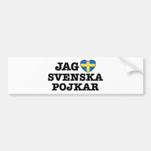 Autocollant De Voiture Jag Svenska Pojkar