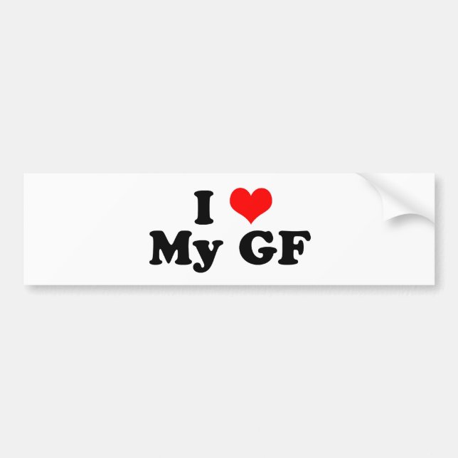 Autocollant De Voiture J'ai coeur mon GF (Devant)