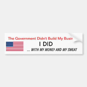 Autocollant De Voiture J'ai établi mes affaires mon anti Obama sué par