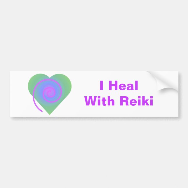 Autocollant De Voiture J'Ai Guéri Avec Un Sticker À Bumper Reiki (Devant)