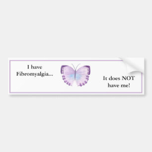 Autocollant De Voiture J'ai la fibromyalgie… qu'elle ne m'a pas !