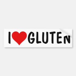 AUTOCOLLANT DE VOITURE J'AI LE COEUR GLUTEN