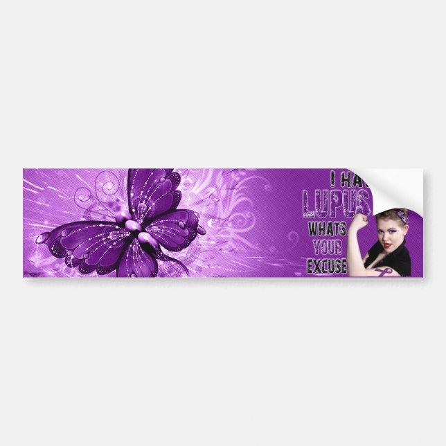 Autocollant De Voiture J'ai le LUPUS ce qui est votre excuse (Devant)