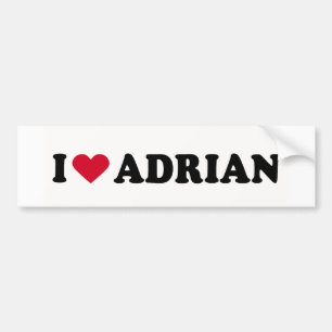 AUTOCOLLANT DE VOITURE J'AIME ADRIAN
