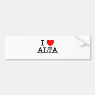 Autocollant De Voiture J'aime Alta