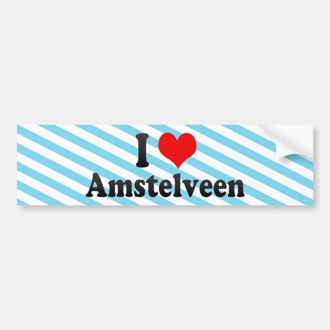 Autocollant De Voiture J'aime Amstelveen, Pays-Bas (Devant)