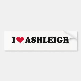 AUTOCOLLANT DE VOITURE J'AIME ASHLEIGH