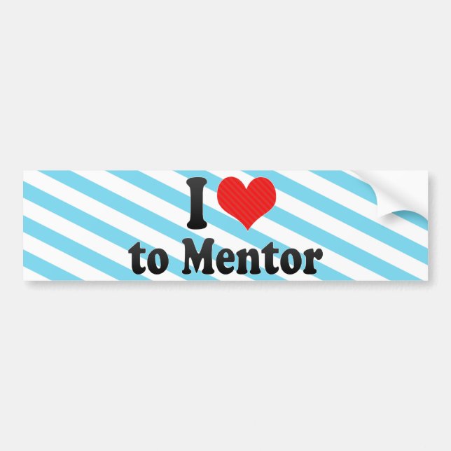 Autocollant De Voiture J'aime au mentor (Devant)