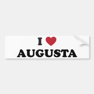 Autocollant De Voiture J'aime Augusta la Géorgie