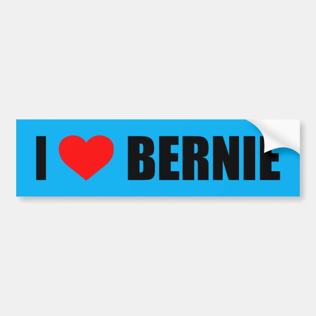 AUTOCOLLANT DE VOITURE "J'AIME BERNIE" (Devant)