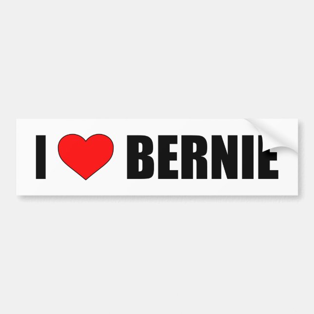 AUTOCOLLANT DE VOITURE "J'AIME BERNIE" (Devant)