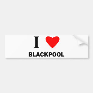 Autocollant De Voiture J'Aime Blackpool.