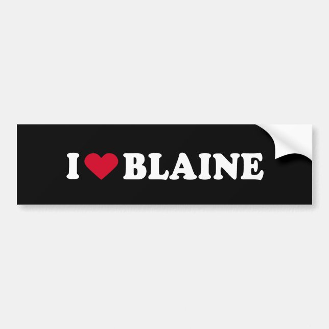 AUTOCOLLANT DE VOITURE J'AIME BLAINE (Devant)