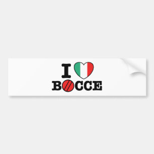 Autocollant De Voiture J'aime Bocce
