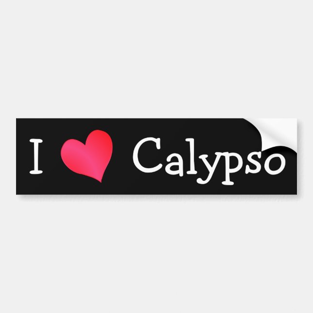 Autocollant De Voiture J'aime Calypso (Devant)