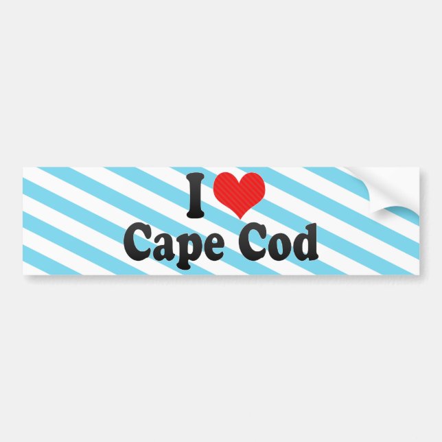 Autocollant De Voiture J'aime Cape Cod (Devant)