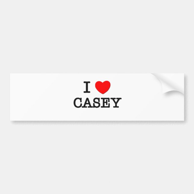 Autocollant De Voiture J'aime Casey (Devant)