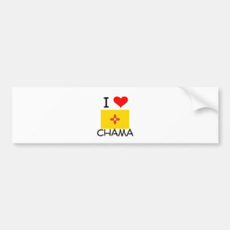 Autocollant De Voiture J'aime Chama Nouveau Mexique