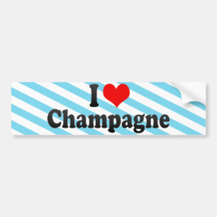 Autocollant De Voiture J'aime Champagne