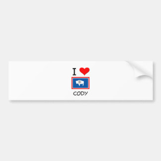 Autocollant De Voiture J'aime Cody Wyoming