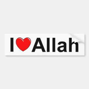 Autocollant De Voiture J'aime (coeur) Allah