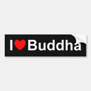 Autocollant De Voiture J'aime (coeur) Bouddha