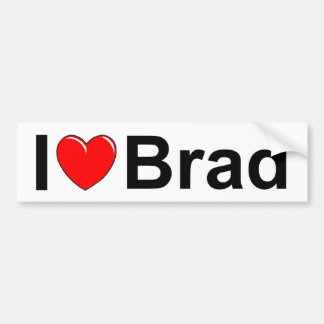 Autocollant De Voiture J'aime (coeur) Brad