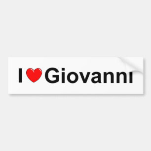 Autocollant De Voiture J'aime (coeur) Giovanni