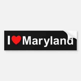 Autocollant De Voiture J'aime (coeur) le Maryland
