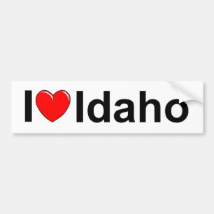 Autocollant De Voiture J'aime (coeur) l'Idaho