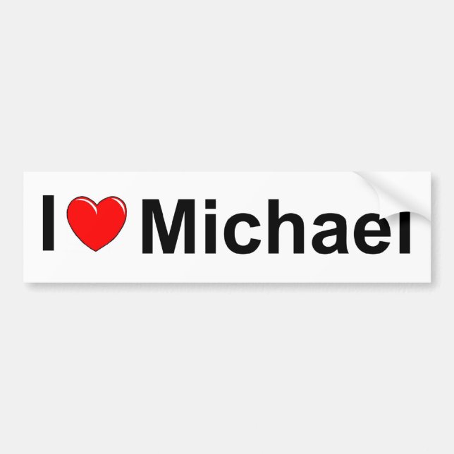 Autocollant De Voiture J'aime (coeur) Michael (Devant)