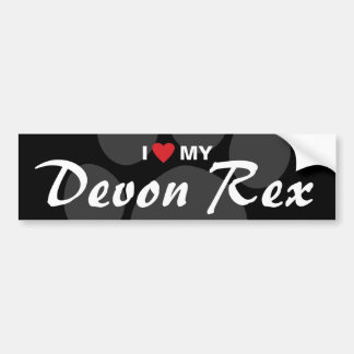 Autocollant De Voiture J'aime (coeur) mon Devon Rex