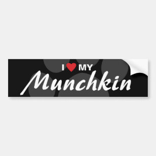 Autocollant De Voiture J'aime (coeur) mon Munchkin