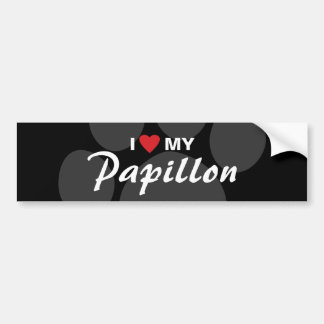 Autocollant De Voiture J'aime (coeur) mon Papillon