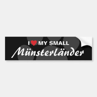 Autocollant De Voiture J'aime (coeur) mon petit Münsterländer