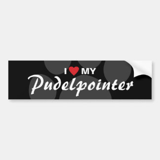 Autocollant De Voiture J'aime (coeur) mon Pudelpointer
