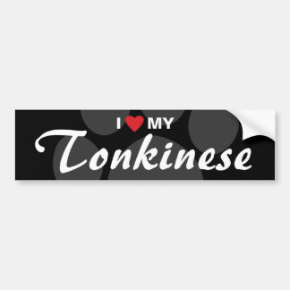 Autocollant De Voiture J'aime (coeur) mon Tonkinese