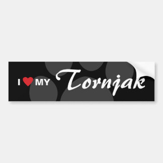 Autocollant De Voiture J'aime (coeur) mon Tornjak