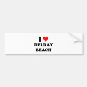 Autocollant De Voiture J'aime Delray Beach