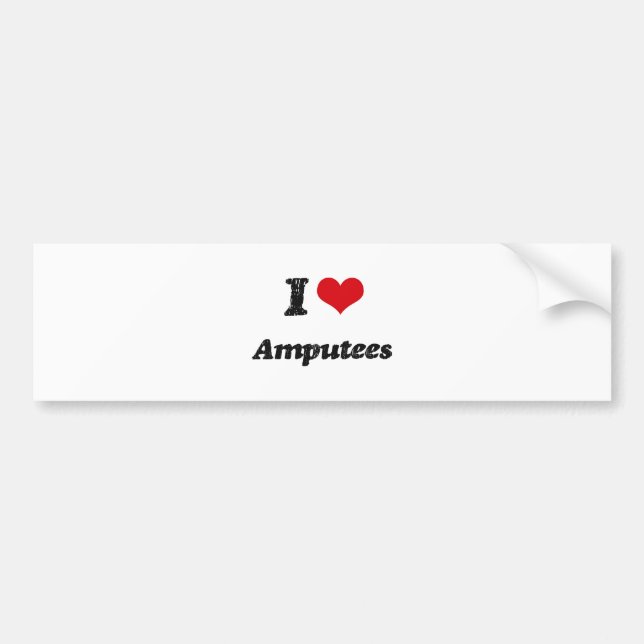 Autocollant De Voiture J'aime des amputés (Devant)