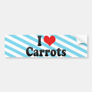 Autocollant De Voiture J'aime des carottes