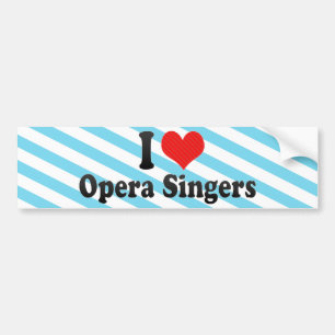 Autocollant De Voiture J'aime des chanteurs d'opéra