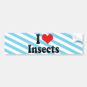 Autocollant De Voiture J'aime des insectes