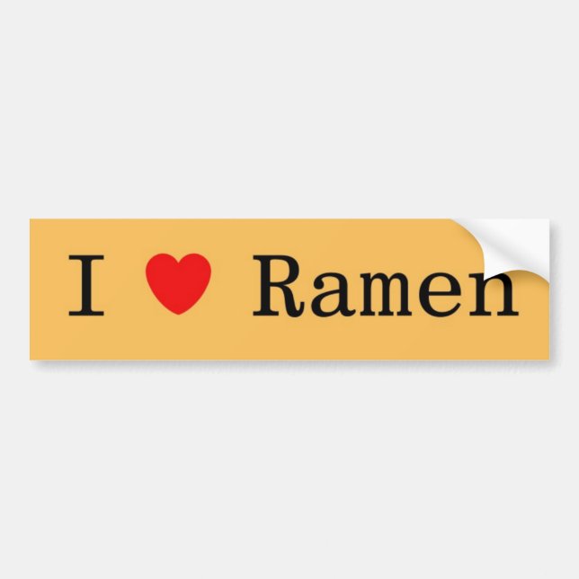 Autocollant De Voiture J'aime des Ramen (Devant)