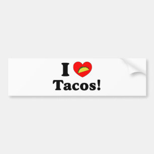 Autocollant De Voiture J'aime des tacos