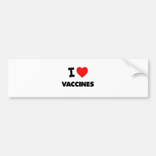 Autocollant De Voiture J'aime des vaccins
