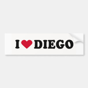 AUTOCOLLANT DE VOITURE J'AIME DIEGO