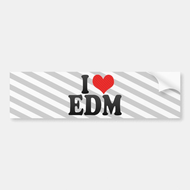 Autocollant De Voiture J'aime EDM (Devant)
