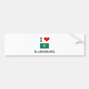 Autocollant De Voiture J'aime Ellensburg Washington