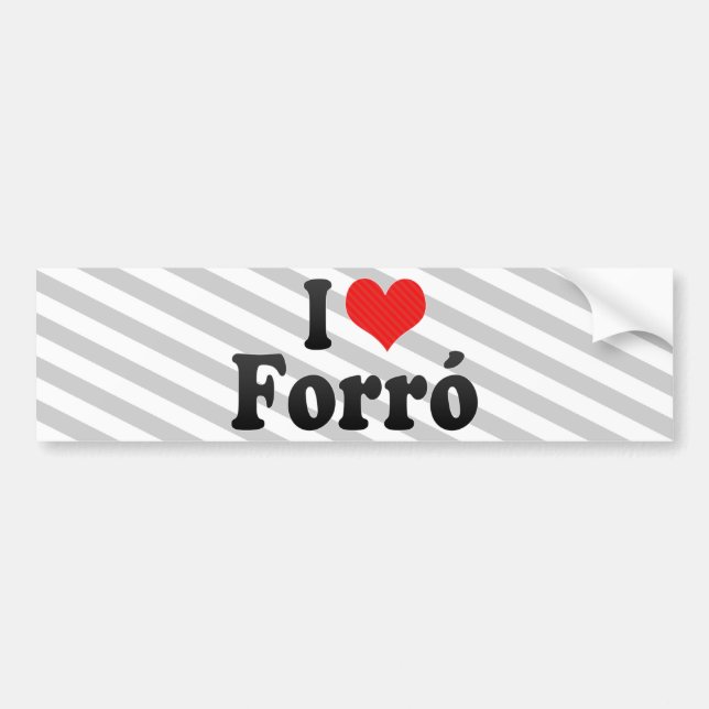 Autocollant De Voiture J'aime Forró (Devant)